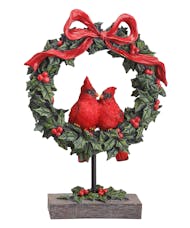 Cardinal Holly Wreath 13.5