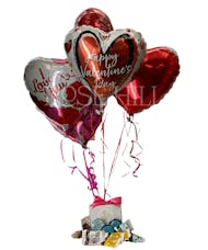 Higher Love - Balloon Bouquet with Colts Chocolate Sampler