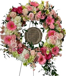 Peacefully Pink Standing Wreath